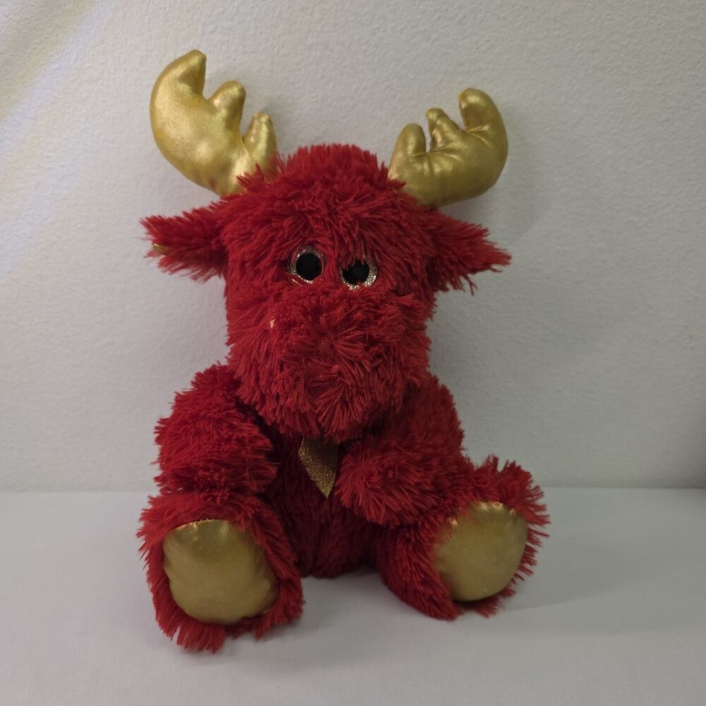 Sugar Loaf Red Moose Stuffed Holiday Plush, Christmas Season Stuffed Plush